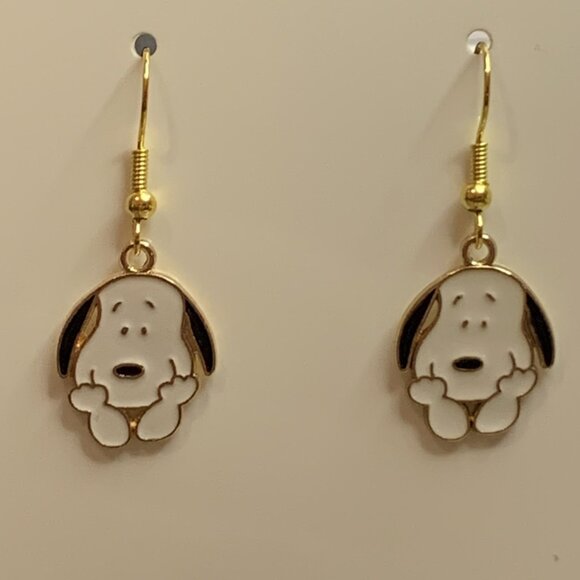 Snoopy Earring, Peanuts Earring, Gift Idea, Snoopy Charm, Peanut Charm, Snoopy - Picture 6 of 7
